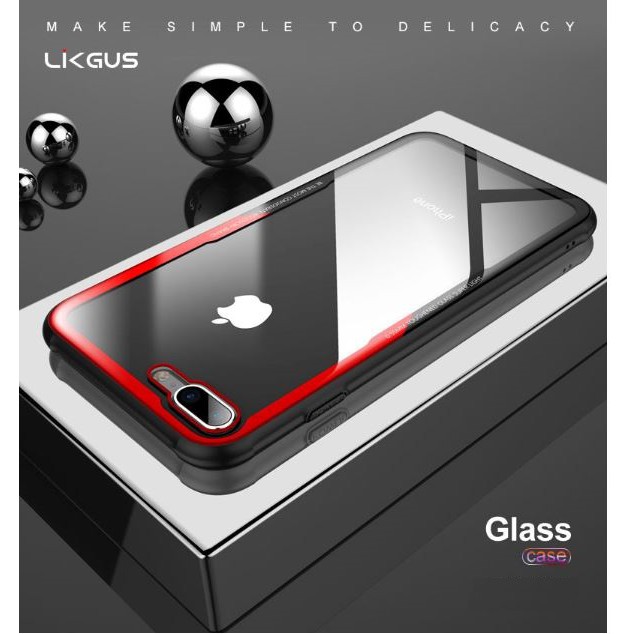 IPHONE X 6 6S 7 8 PLUS Tempered Glass Soft TPU Phone Case Cover Casing