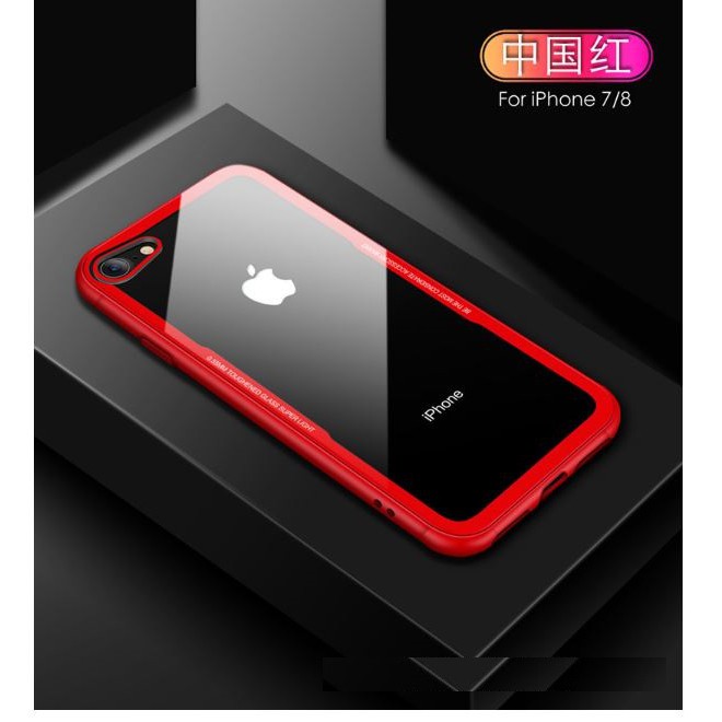 IPHONE X 6 6S 7 8 PLUS Tempered Glass Soft TPU Phone Case Cover Casing