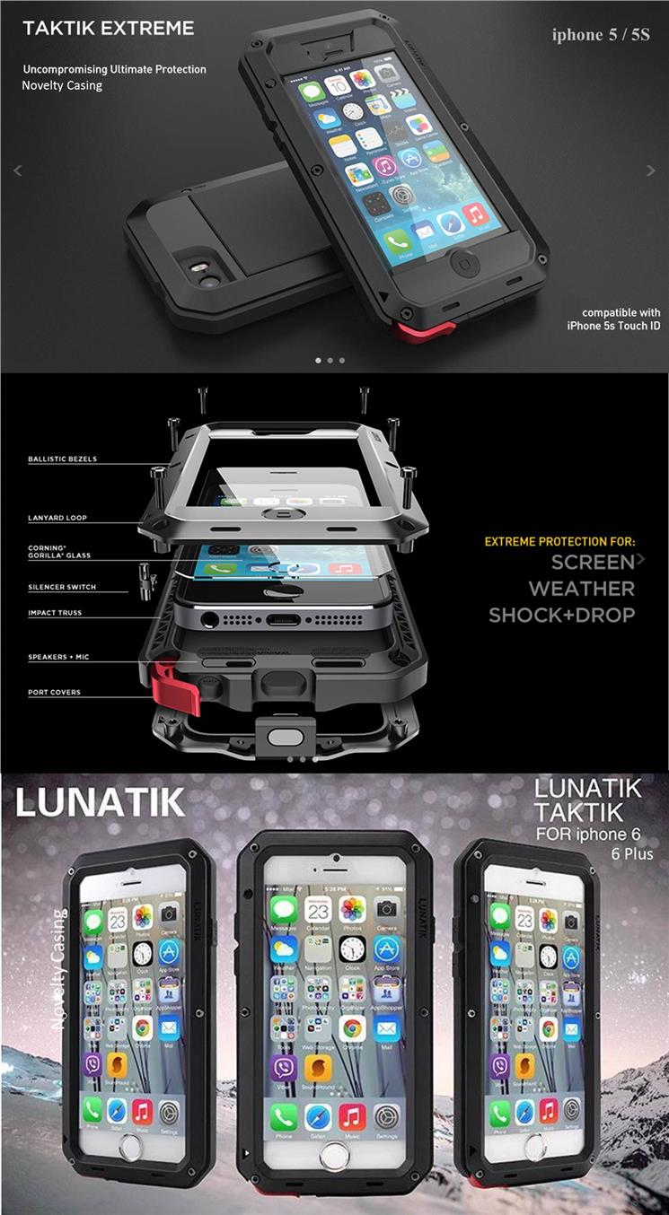 iphone X 8 7 6S 6 PLUS 5S SE S6 S7 S8 Edge Note 3 4 5 Metal case