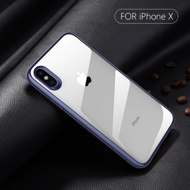 iPhone X Xs X 7 8 Plus Luxury Case PC + TPU High Light Transparent Soft Shell 