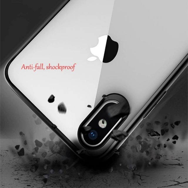 iPhone X Xs X 7 8 Plus Luxury Case PC + TPU High Light Transparent Soft Shell 