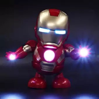 Ironman Kids Toy Dance Hero Robot With LED Music Dance Marvel Avengers