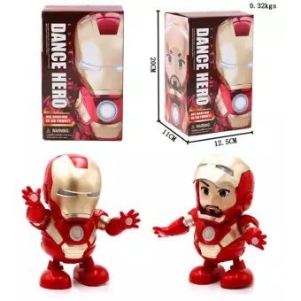 Ironman Kids Toy Dance Hero Robot With LED Music Dance Marvel Avengers