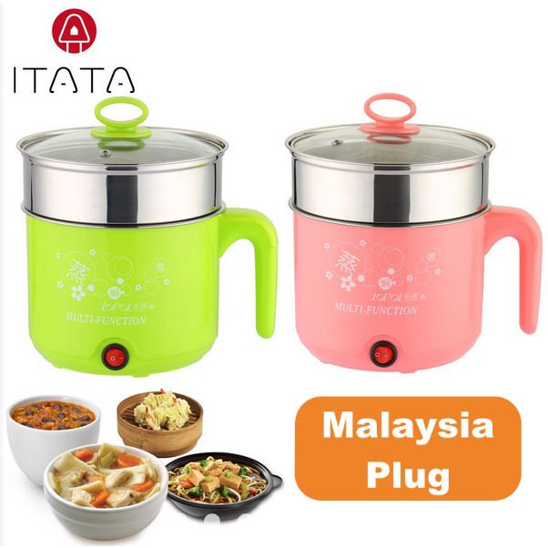ITATA 1.6L Multifunction Stainless Steel Electric Cooker with Steamer (2 Color