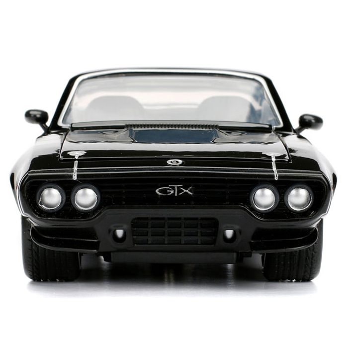 Jada Fast  &amp; Furious 8 1:24 DIECAST Dom''s Plymouth GTX Car Black Colo