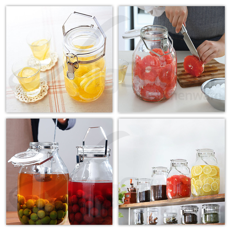 [JAPAN] CELLARMATE Thick Airtight Glass Jar with Lid  &amp;Handle