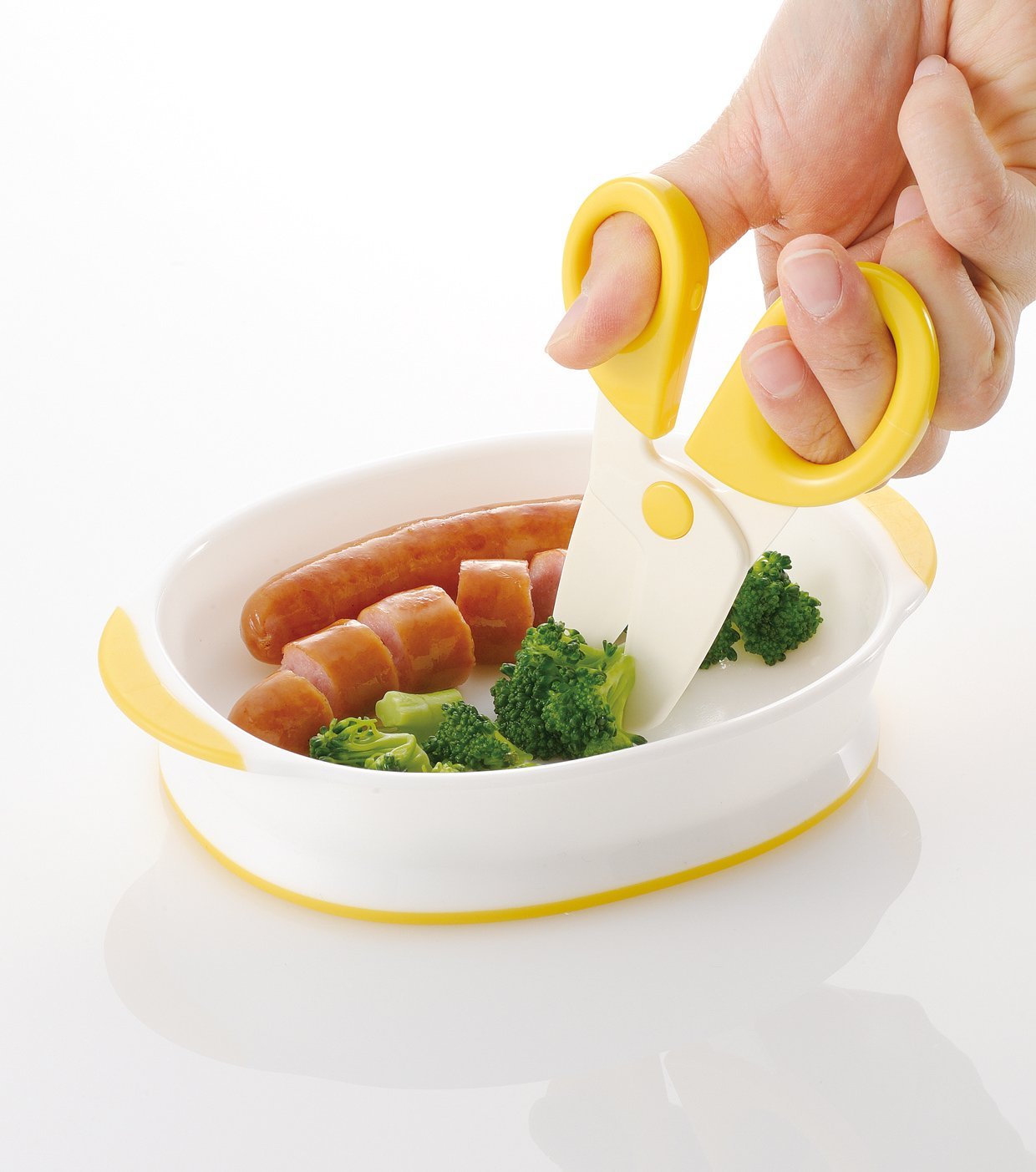 Japan Richell Baby Food Sicssors Tool with Case