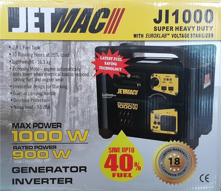 Jetmac JI1000 Silent Inverter Generator 1.0kW