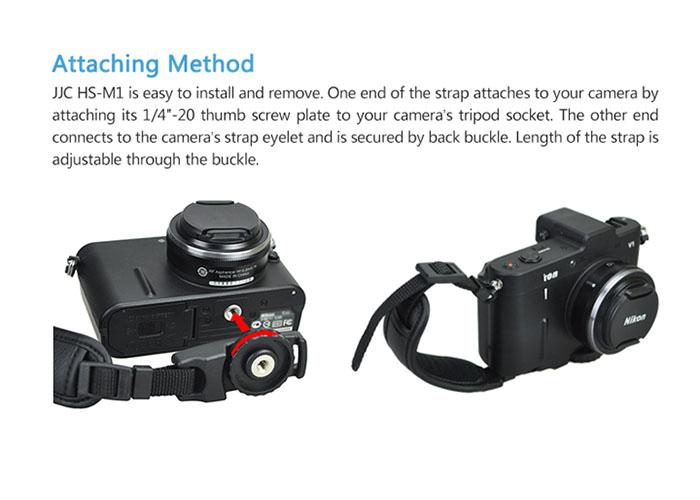 JJC HS-M1 Microfiber PU Leather Soft Camera Hand Grip Strap for Mirror