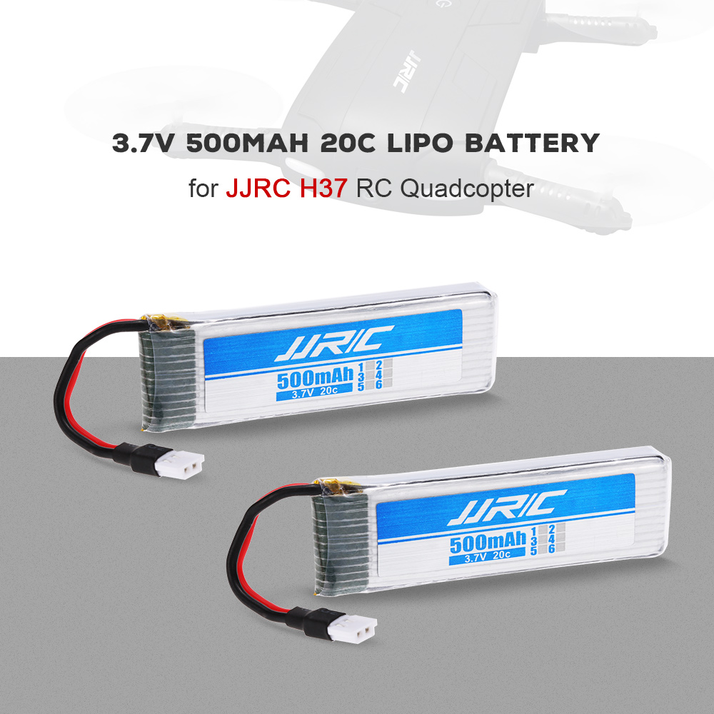 JJRC 3.7V 500mAh 20C LiPo Battery for JJRC H37 RC Drone