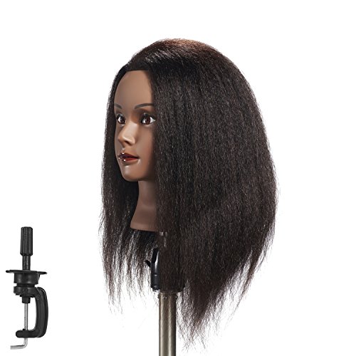 100 real hair mannequin head