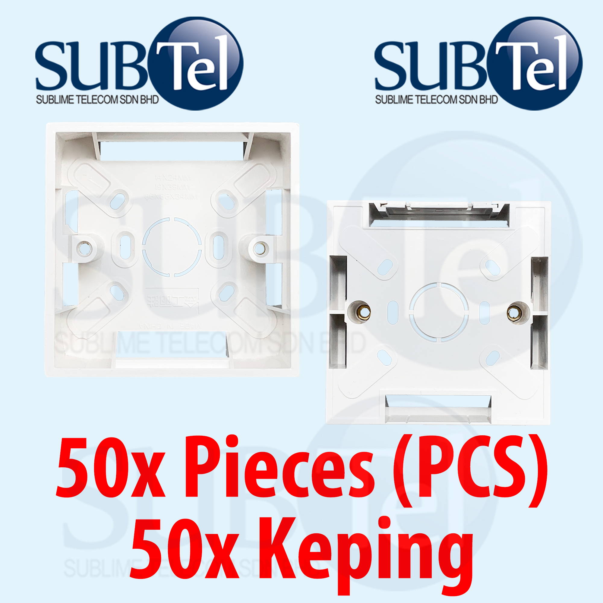 Junction Box for wall Faceplate PVC Switch Base Cover Socket Keystone