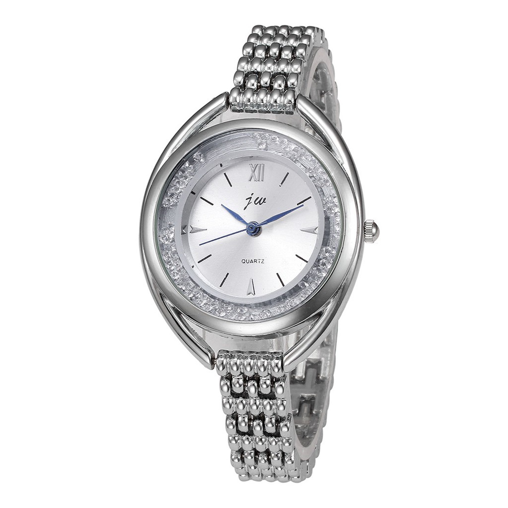 JW Glam Crystal Steel Quartz Wristwatch Fashion Women's Bracelet Watch