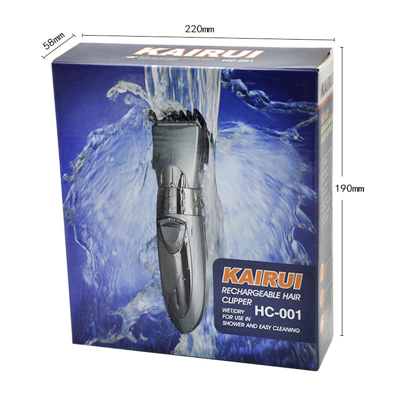 KAIRUI HC-001 Waterproof Wireless Hair Clipper Rechargeable