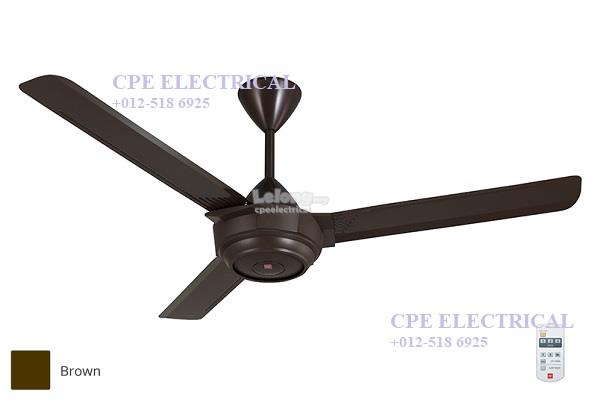 Kdk Remote Control Ceiling Fan 56 K14x2 Dark Brown