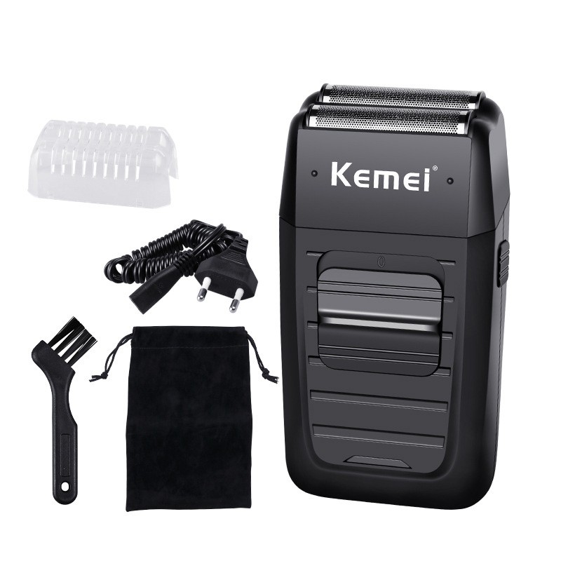 Kemei KM1102 Rechargeable Cordless Electric Dual Blades Floating Head Shaver
