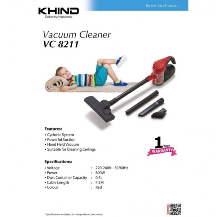 Khind Vacuum Cleaner VC8211