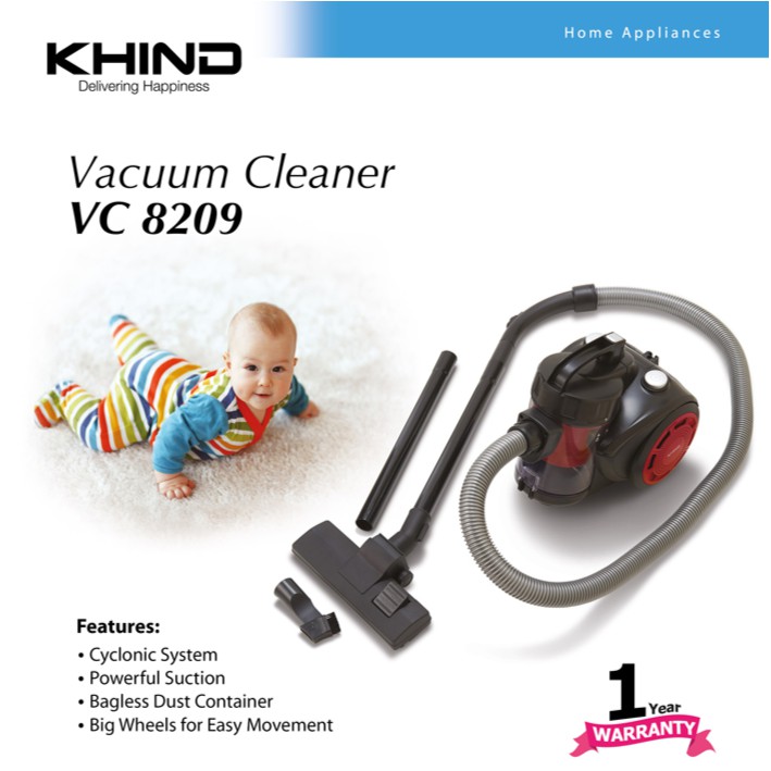 Khind VC8209 - 1200W Bagless Vacuum Cleaner