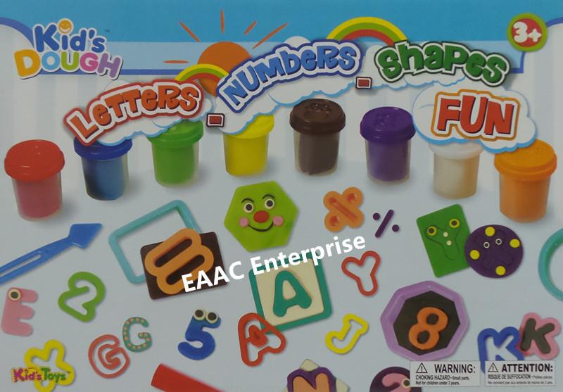 Kid's Play Doh Dough Plasticine ABC Alphabet Mould 8 colours