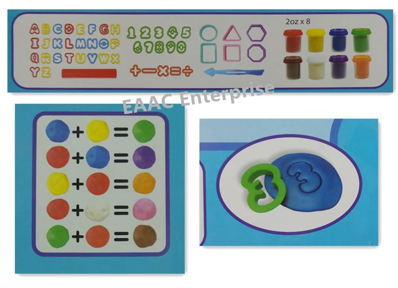 Kid's Play Doh Dough Plasticine ABC Alphabet Mould 8 colours