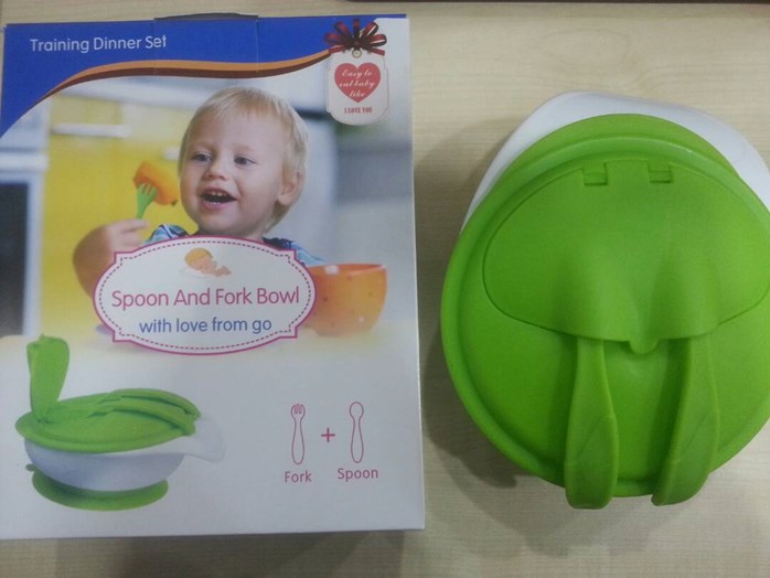 Kid's SPOON AND FORK BOWL