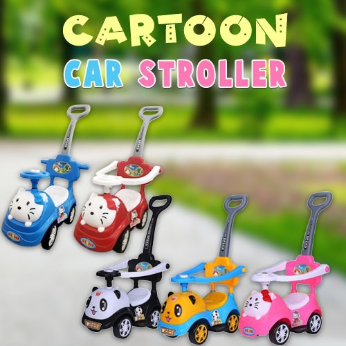 KIDS CARTOON CAR STROLLER