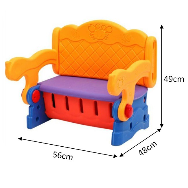 Kids Furniture 3 In 1 Transferable Table Chair Storage Box Multicolor