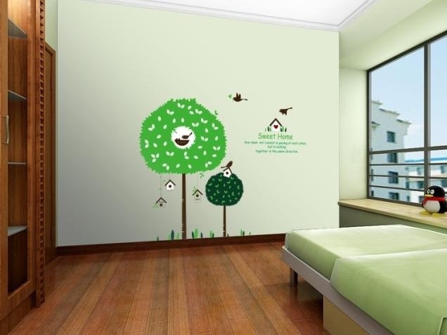 Kids Green Tree Cartoon Children S Room Decor Vinyl Wall Sticker Kids Green Tree Cartoon Children S Room Decor Vinyl Wall Sticker