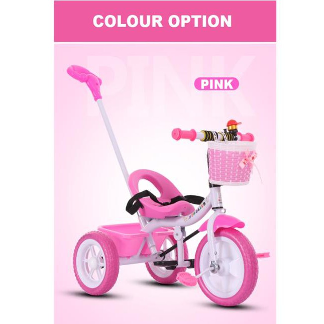 Kids Tricycle Bicycle Ride On Bikes With Stroller Handle