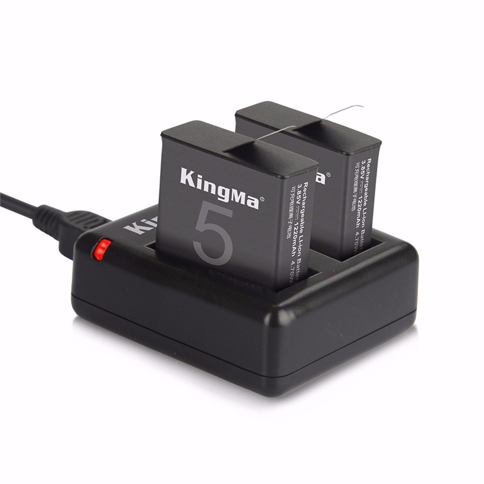 Kingma GoPro Hero 5 Dual Battery Charger - Charge 2 Battery at 1 time Charge G