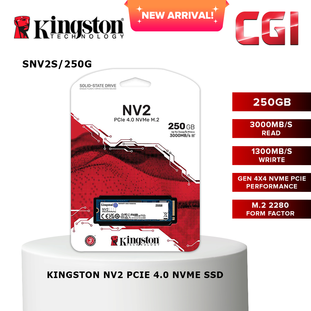 Kingston 250GB NV2 PCIe 4.0 NVMe SSD - SNV2S/250G