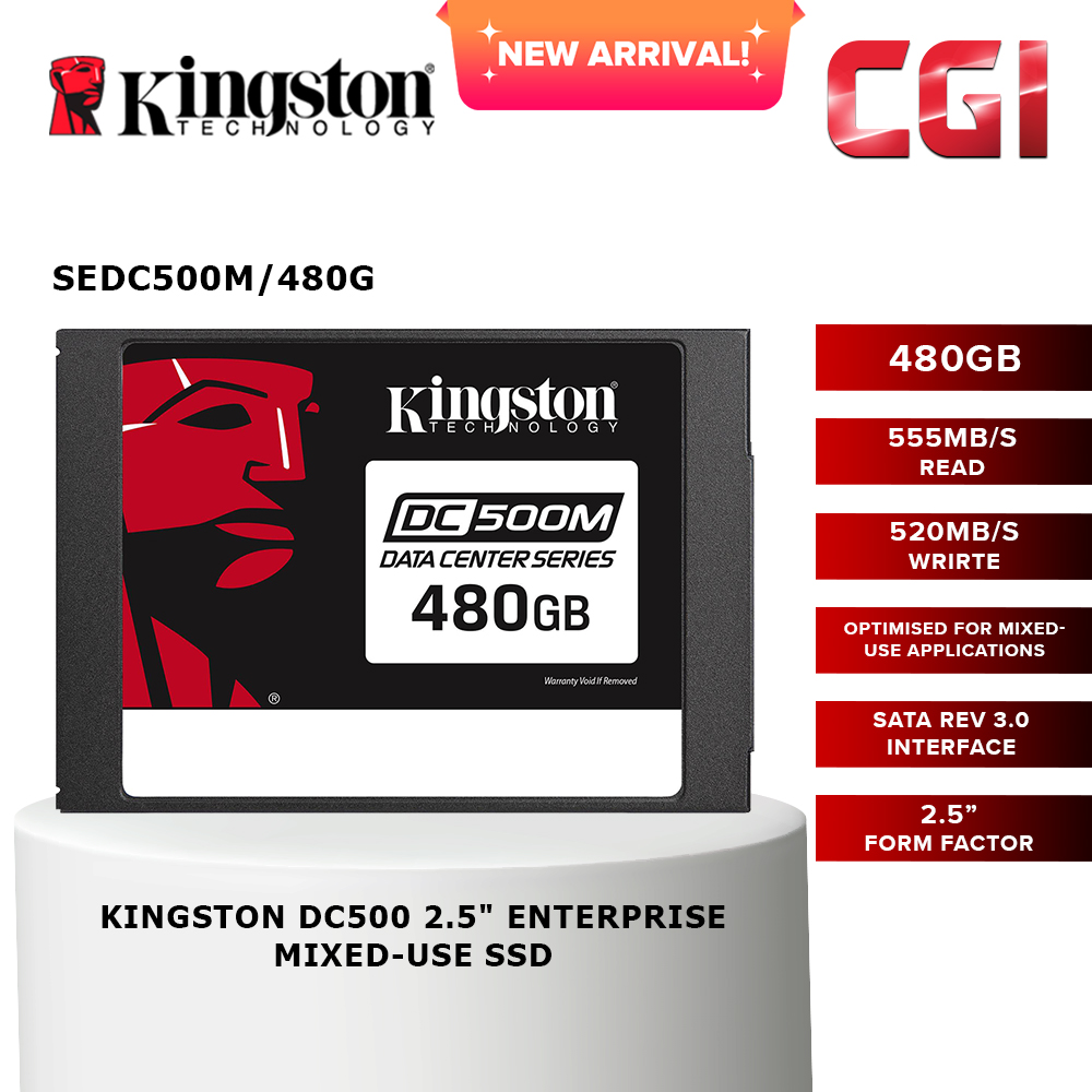 Kingston 480GB DC500 2.5&quot; Mixed-Use Enterprise SSD - SEDC500M/480G