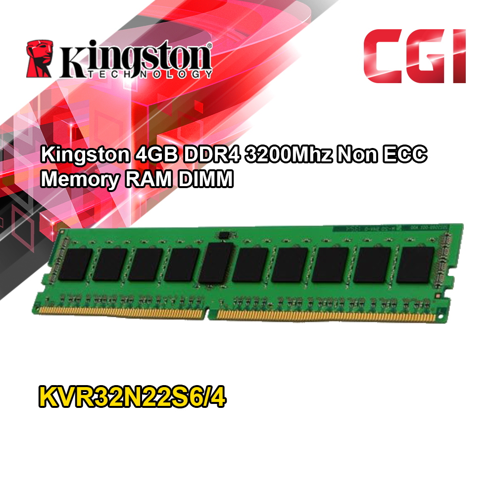Kingston 4GB DDR4 3200Mhz Desktop Value Ram - KVR32N22S6/4