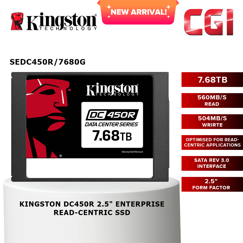 Kingston 7.68TB DC450R 2.5&quot; Enterprise 6Gbps SATA SSD - SEDC450R/7680G