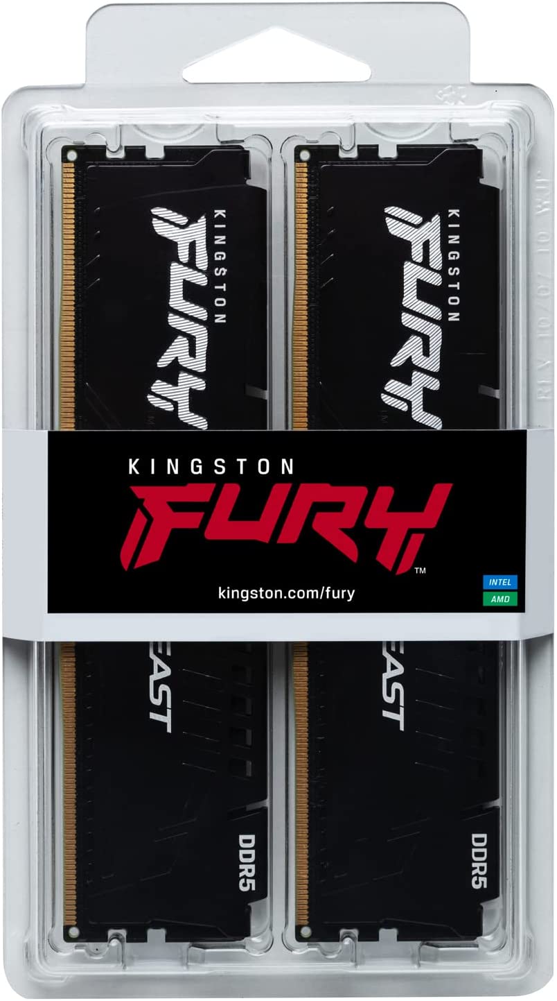 KINGSTON FURY BEAST 32GB (16GB*2) DDR5 5600MHz MEMORY KIT CL40 - BLACK
