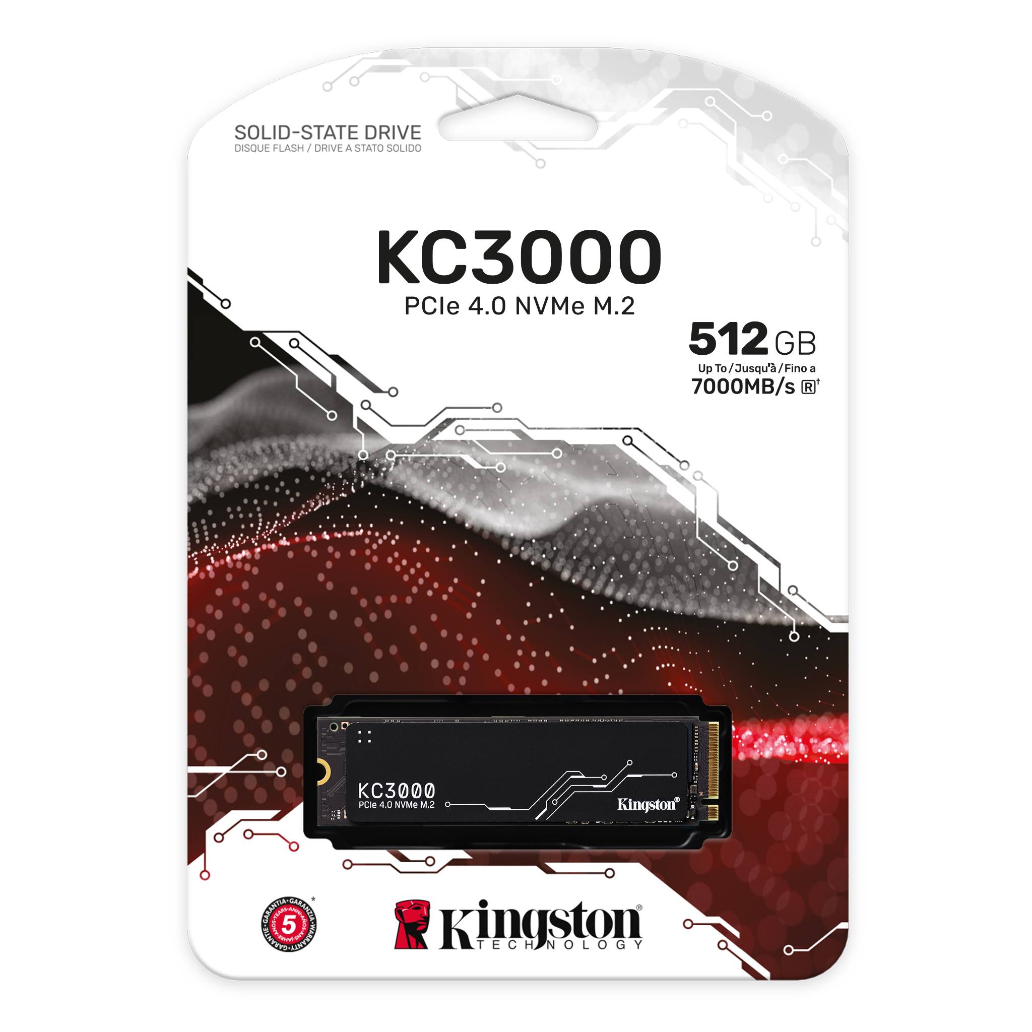 KINGSTON KC3000 512GB M.2 2280 NVME INTERNAL SSD - SKC3000S/512G