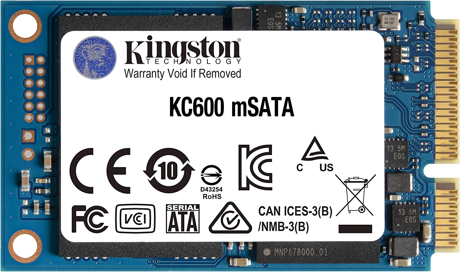 KINGSTON KC600 3D&#8221; 1024GB mSATA INTERNAL SSD - SKC600MS/1024G
