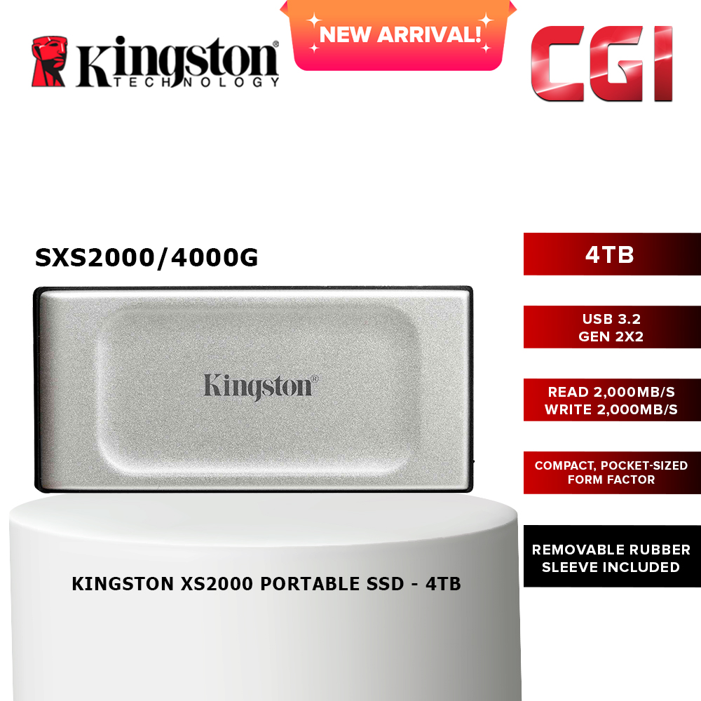 Kingston XS2000 USB 3.2 Gen 2 Portable External SSD (SXS2000/4000G)