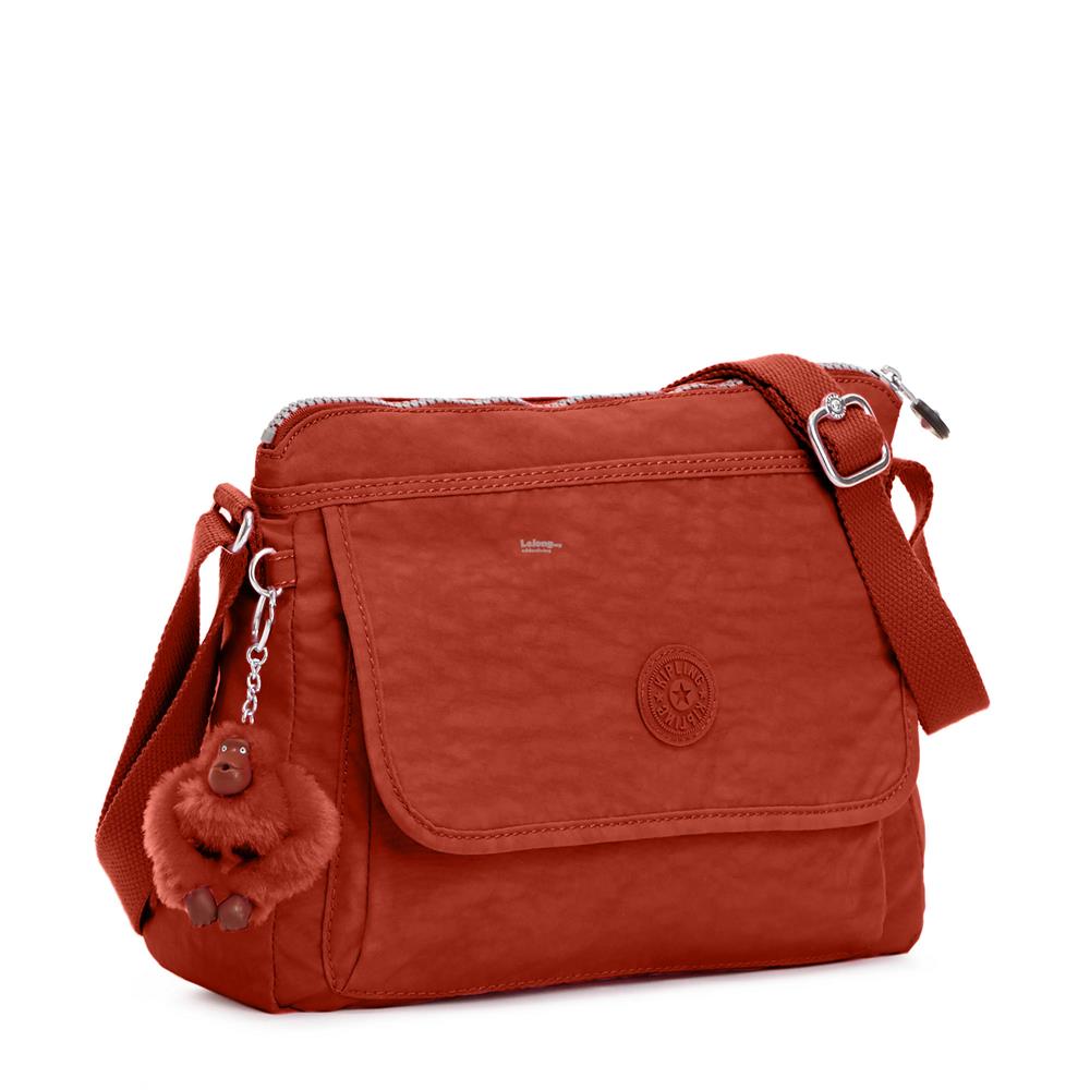 Kipling Aisling Crossbody Bag Red Rust Handbag