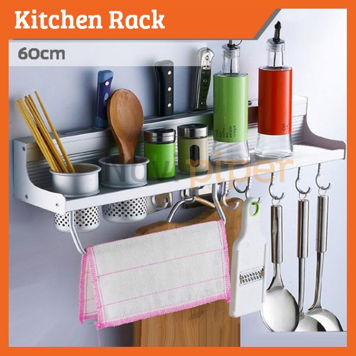 Kitchen Rack Wall Mounted S End 3 27 2021 12 00 Am Kitchen Rack Wall Mounted Shelf Storage Holder 60cm