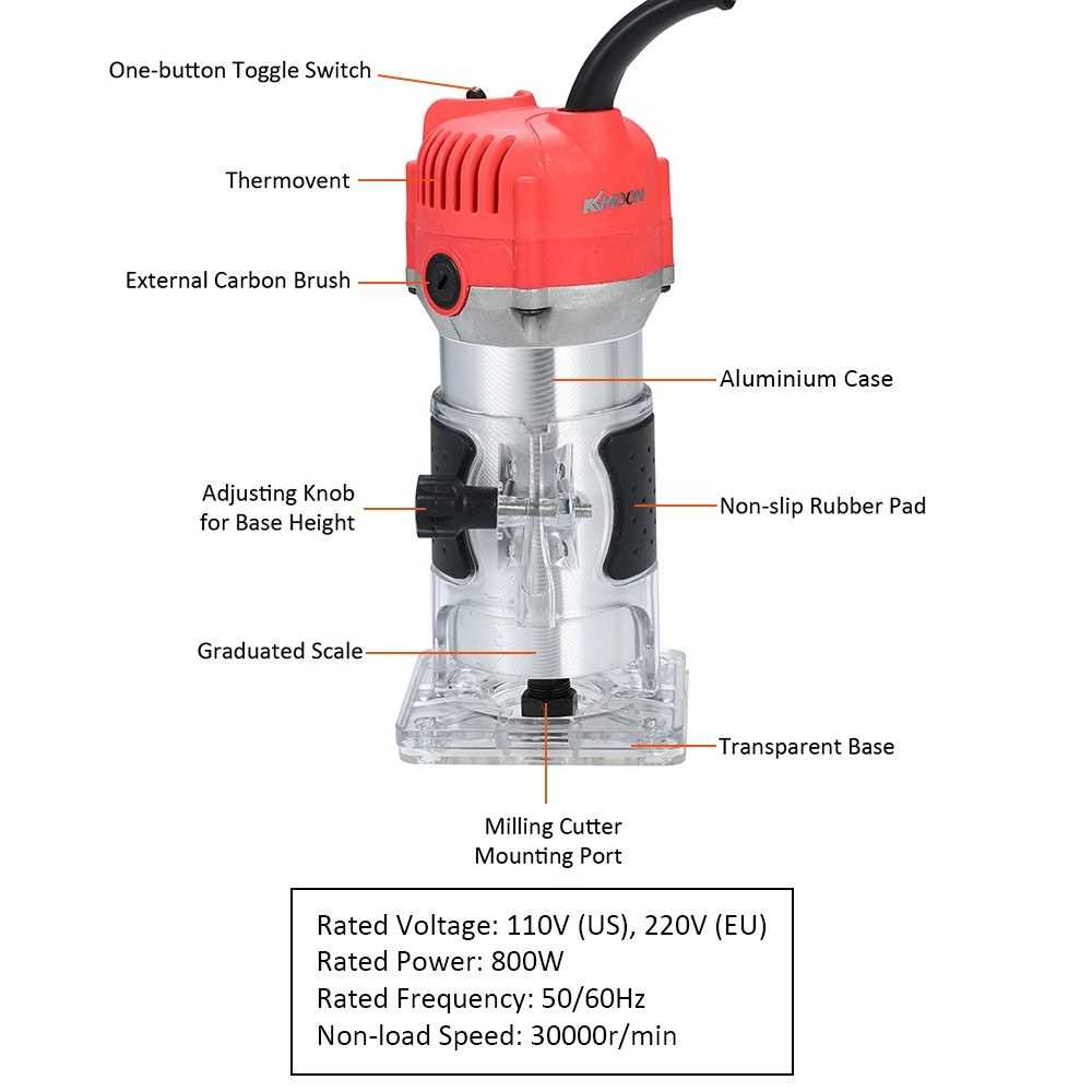 KKmoon 110V 800W Trim Router 30000r end 12 9 2022 12 00 AM 