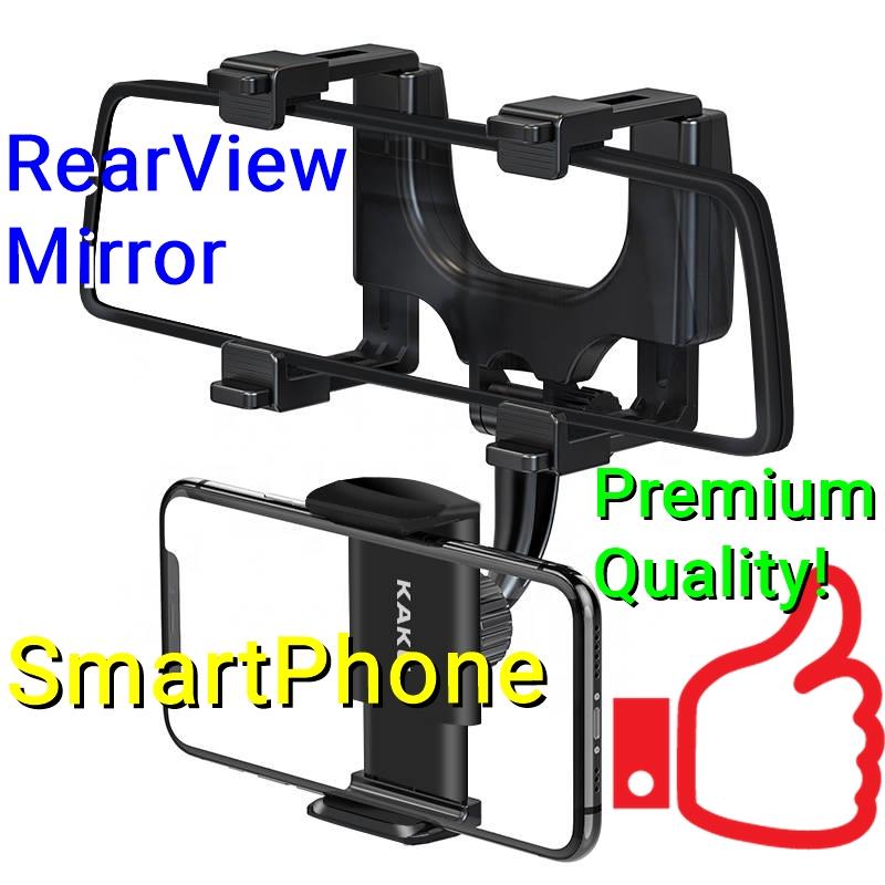 KKSG Rear View Mirror Mount Car Phone Holder iPhone X 8 7 6S Plus 13