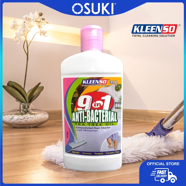 KLEENSO 9 in 1 Anti-Bacterial Tea Tree Oil Floor Cleaner 450ml (Pink)