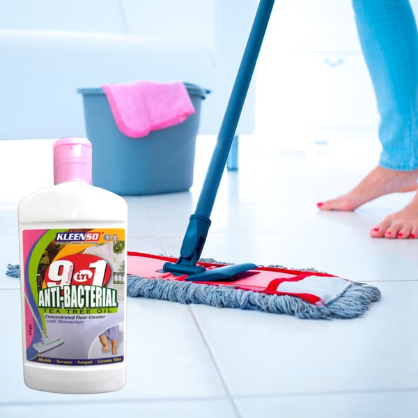 KLEENSO 9 in 1 Anti-Bacterial Tea Tree Oil Floor Cleaner 450ml (Pink)