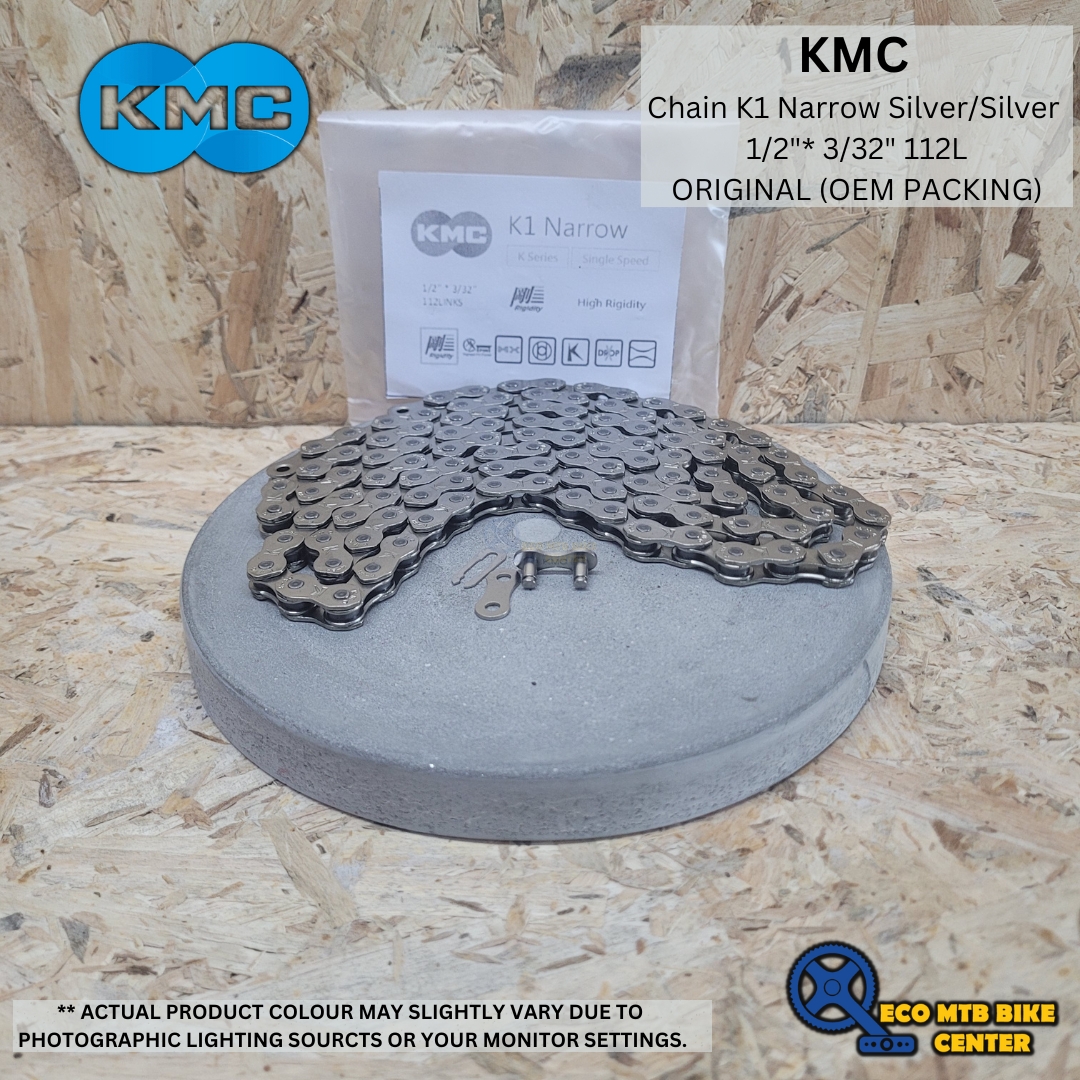 KMC Chain K1 NarrowSilver/Silver1/2&quot;* 3/32&quot; 112L ORIGINAL(OEM PACKING)