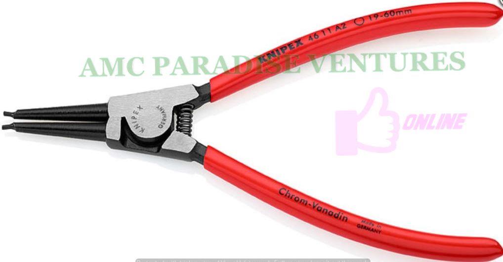 Knipex 46 11 A Series Circlip Pliers (for external circlips on shafts)