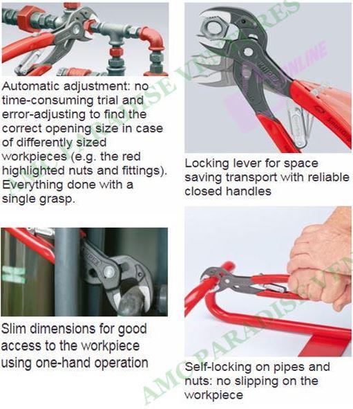 Knipex 85 01 250 KNIPEX SmartGrip-Water Pump Pliers with automatic adj