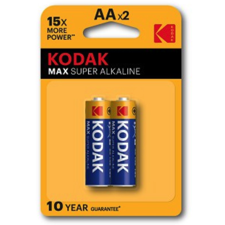KODAK MAX Super Alkaline AA Battery (2pcs Pack)