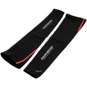 Komine AK-313 Cool Compression Arm Cover Black Red Motorcycle Hand Sock