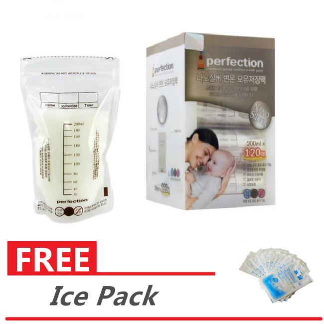 Korea JACO Nano Breast Milk Storage Bag 200ml* 100pcs Free Ice Pack